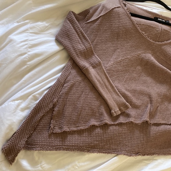 Harlow long sleeved top, dark lavender Size XL - Picture 4 of 6